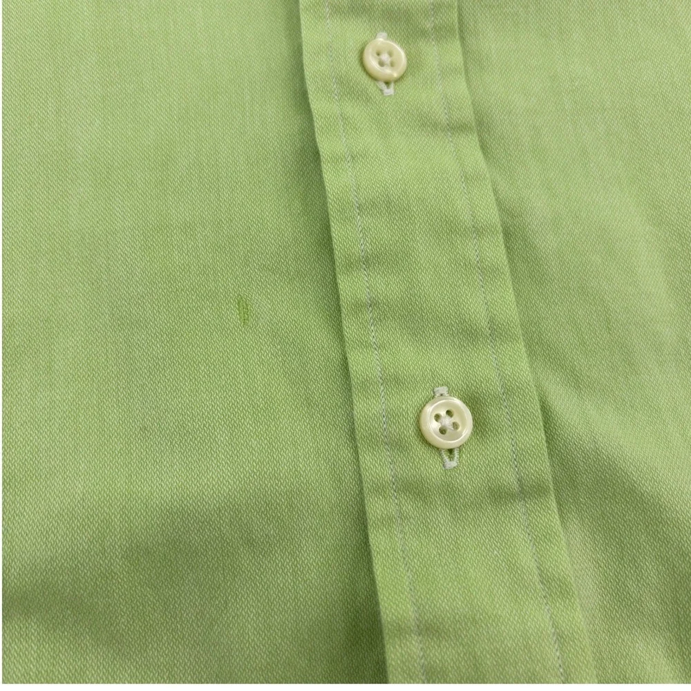 Polo Ralph Lauren Andrew Shirt Mens 18 34/35 Lime Green Cotton Button Down Logo
